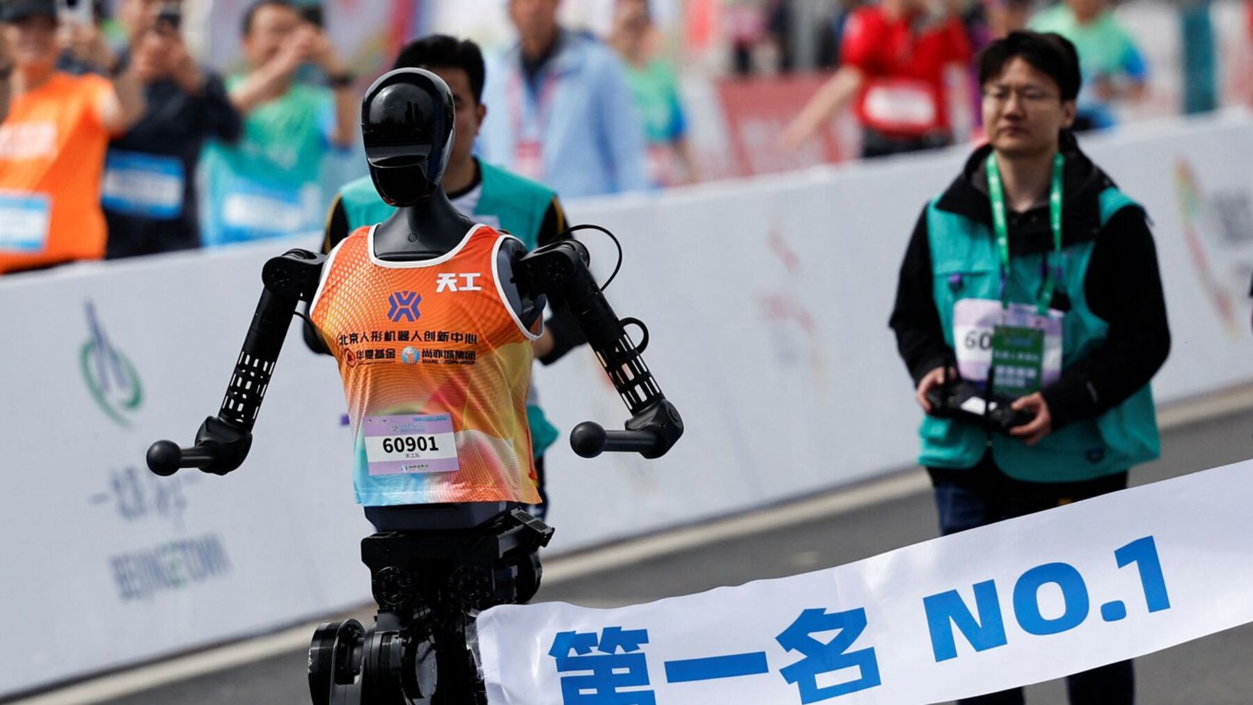 Goodbye Sci-Fi—Real-Life Robots Compete in China’s Half Marathon—But Only a Few Crossed the Finish Line