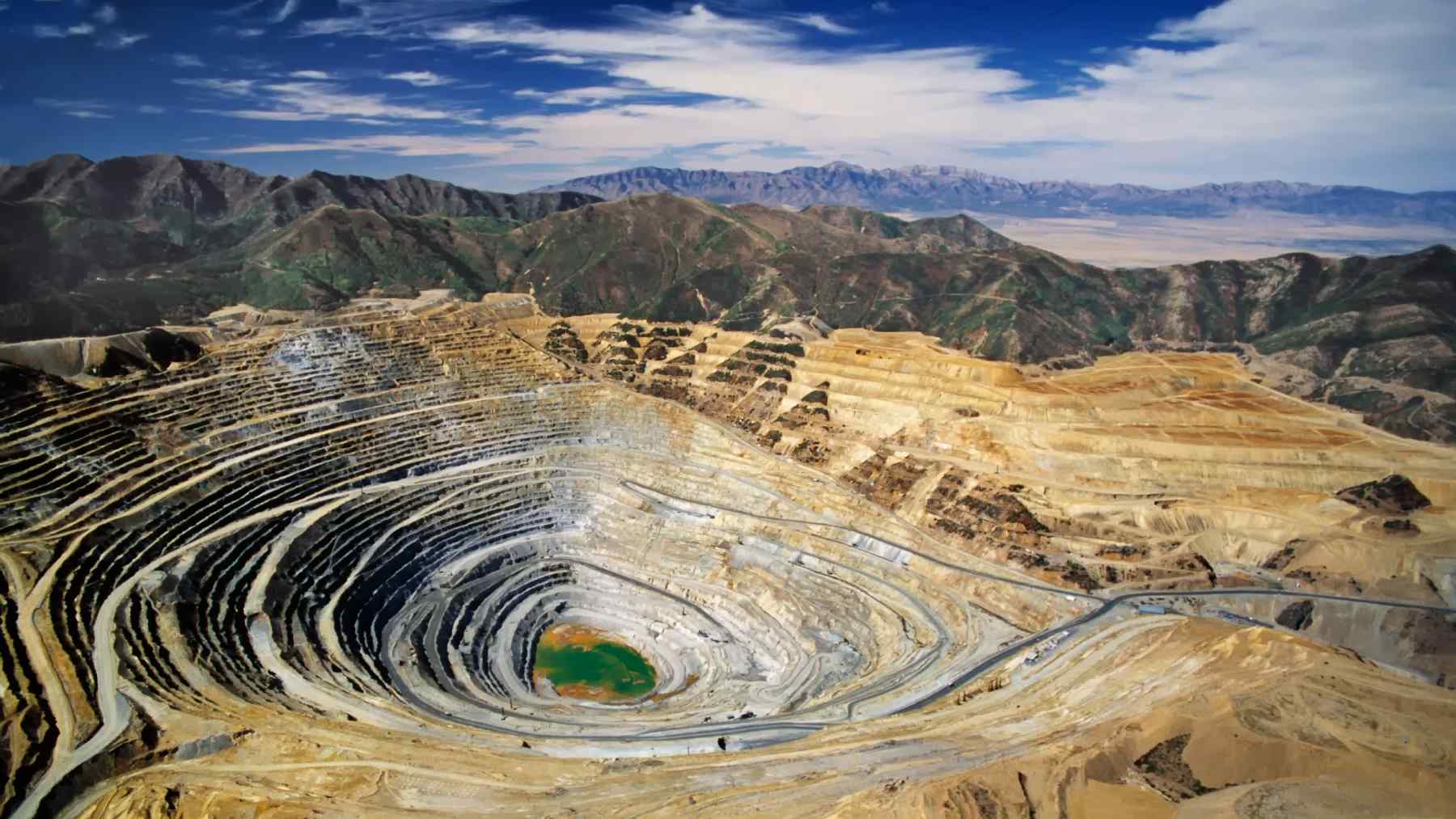 Bingham Canyon Mine in Utah is the world's largest excavation, more than 2.5 miles wide and 0.75 miles deep, visible even from space