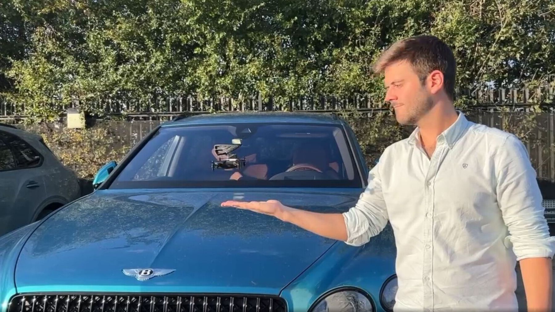 An engineer has created a new necessity for the wealthy - turning the badges on their expensive cars into surveillance drones