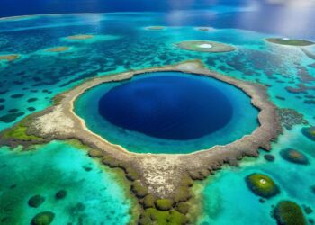 Drone dives into a never-before-visited sea hole and discovers a chilling underwater spectacle
