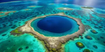Drone dives into a never-before-visited sea hole and discovers a chilling underwater spectacle