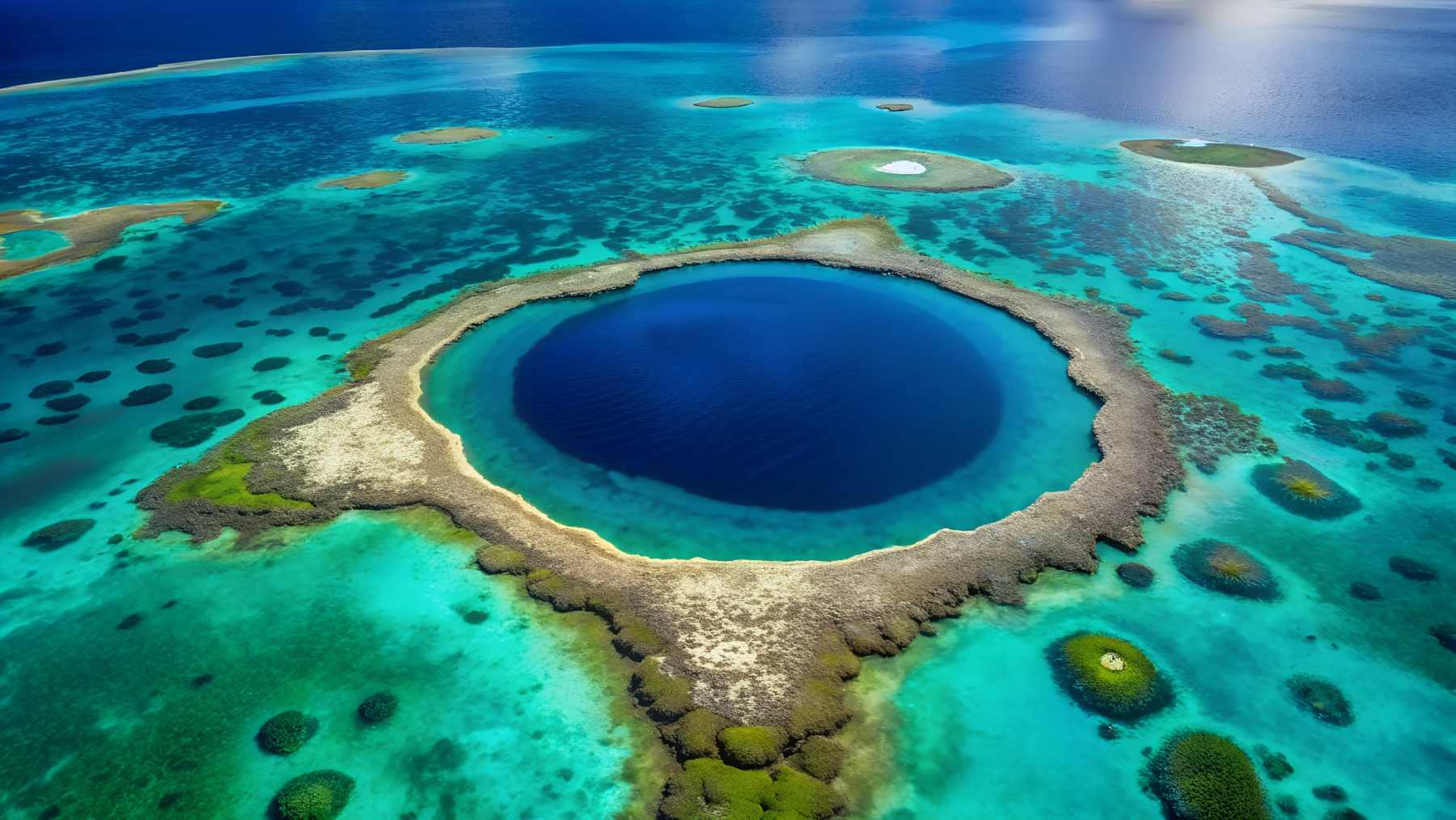 Drone dives into a never-before-visited sea hole and discovers a chilling underwater spectacle