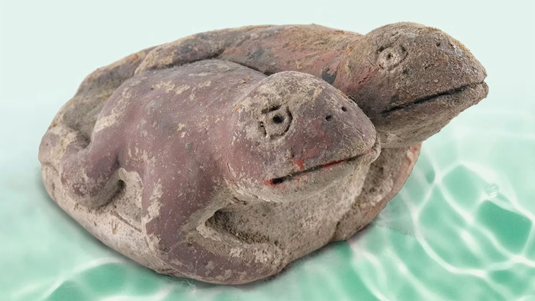 Shocking discovery in Peru—a 3,800-year-old figurine depicting two frogs joined together has been found, linked to the survival of the Caral civilization