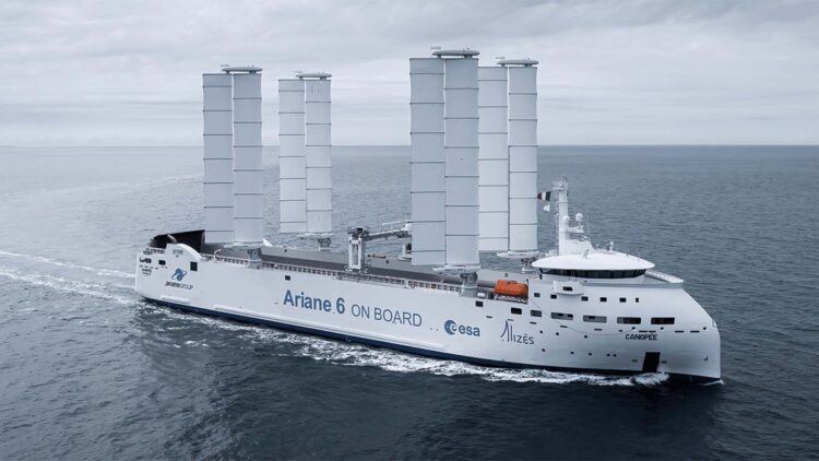 Confirmed—the MV Canopée, the world's first hybrid sailing cargo ship, arrives in Florida with parts for NASA's Artemis III mission and promises to revolutionize sustainable maritime transport