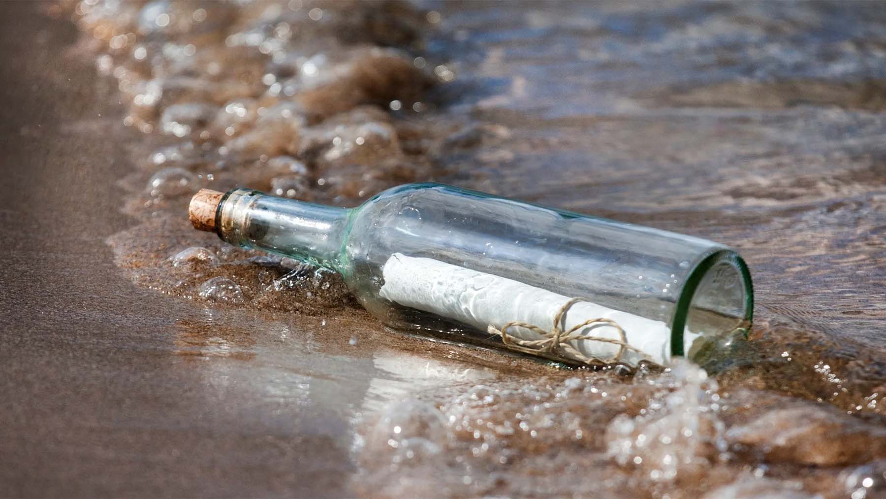 Confirmed—a bottle containing a message written more than half a century ago by a fisherman from New Jersey has been found in the Bahamas