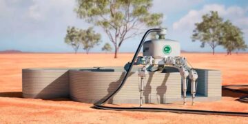 The impressive robot “Charlotte” that builds a 198 m² house in just 24 hours using sand and recycled glass—this is how it works