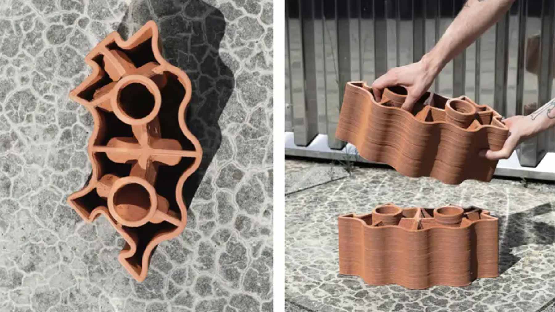 Goodbye to air conditioning—this brick lowers the temperature in your home by 9 degrees and was designed by two students from the Zurich University of the Arts