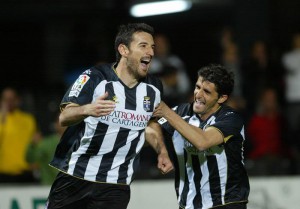 Toché, en el Cartagena, con Víctor