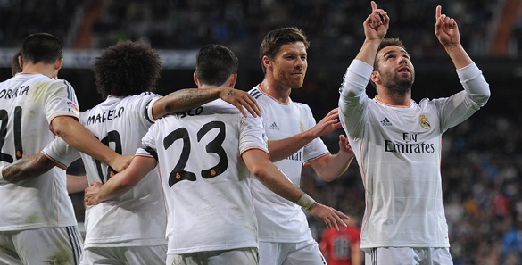 Carvajal celebra un gol a Osasuna || Foto: Hoy en Fútbol