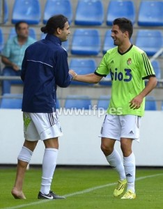Sobrino celebra su gol al Numancia