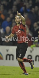 Urko Vera celebra el 1-1