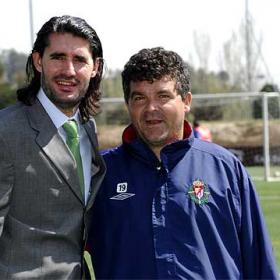 Un tren a Palamós y un billete de Primera clase 4 Caminero y Onésimo, componentes del equipo que ascendió en Palamós || Foto: AS