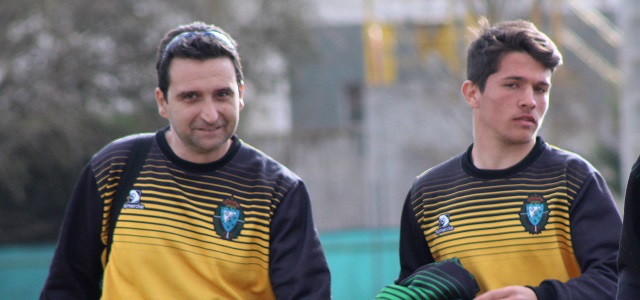 La cantera de la cantera: Juanjo al frente del Boecillo 1 Juanjo, con su compañero Javier || Foto: Rosa M. Martín