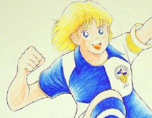 Sin gol no hay fútbol 2 Cesc Hiroshi, dibujo de Yoichi Takahashi, creador de 'Campeones' || Foto: Fangamers.com