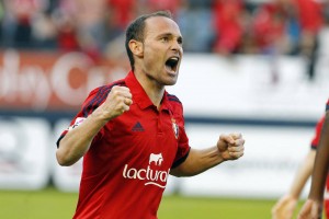 Nino celebra un gol || Foto: Diario de Navarra