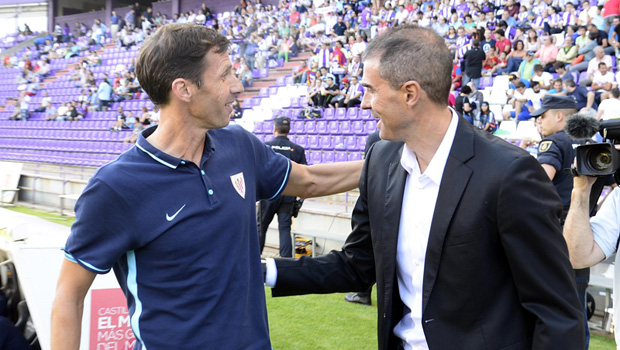 "Tenemos que jugar mejor, pero es conveniente ganar" 1 Ziganda y Garitano || Foto: Real Valladolid