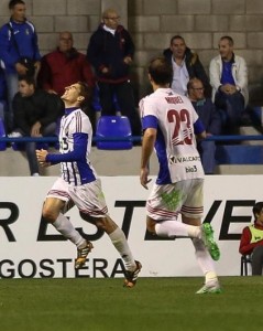 Berrocal celebra el gol ante Miquel || LFP