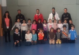 Visita de la Fundación Real Valladolid, con Javi Moyano, al CEIP Elvira Lindo