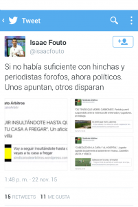 El Detalle: Pérez Pallas, Óscar Puente e Isaac Fouto 4 Tweet Isaac Fouto 2