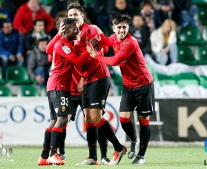 La Lupa: RCD Mallorca 3 Los jugadores del Mallorca, después de un gol || Foto: LFP