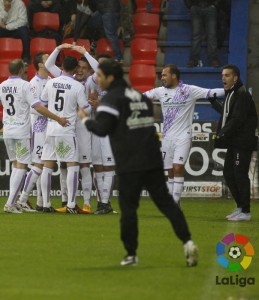 Dos triunfos y un empate a domicilio para empezar el 2016 2 Pedraza celebra el 0-1