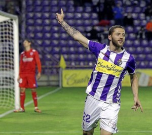 Previsión de lluvia de goles en Zorrilla este domingo 2 Timor celebra uno de los goles al Numancia el año pasado Foto: Diario de Valladolid