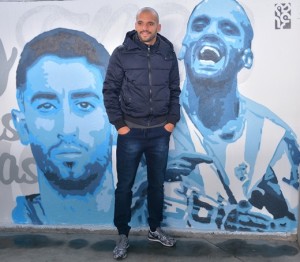 Un enfermo que podría ir a la UCI con el Virus FIFA 2 Yuri, en el muro de El Toralín Foto: infobierzo.com