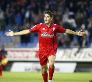 La Lupa: CD Numancia 2 Álex Alegría celebra un gol || Foto: Soria Noticias