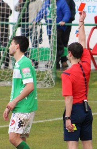 El Promesas no puede sacar más con menos 2 Momento de la expulsión de Uxío Foto: Víctor Álvarez