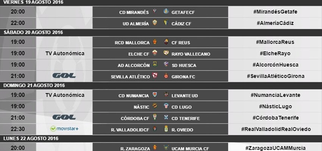 El Real Valladolid ya tiene horario para el debut liguero