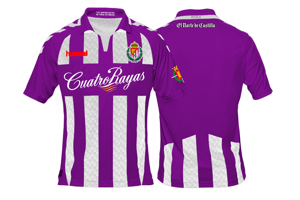 ¿Cómo serán las nuevas equipaciones del Real Valladolid? 3 Camiseta del Odense danés para la temporada 2016/17 y montaje de una alternativa blanquivioleta || Imagen: MiguelinRV