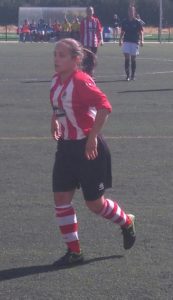 El San Pío compite ante el Tacón pero se desfonda 2 Mónica, durante el partido || Foto: Jesús Domínguez