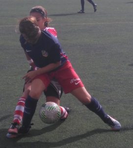 Un lance del encuentro entre San Pío y Atleti B Foto: Jesús Domínguez