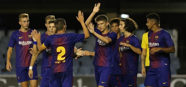La Lupa: FC Barcelona B 1 Los jugadores del Barcelona B celebran un gol esta pretemporada || Mundo Deportivo