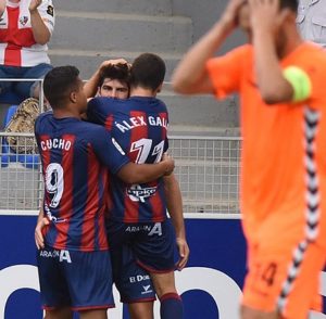 Los jugadores del Huesca celebran un gol Caracol TV