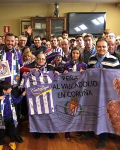 El sentimiento blanquivioleta no entiende de distancias 4 Peña Pucelanos en Galicia