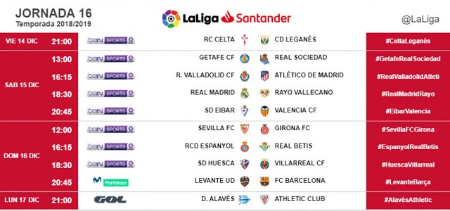 El Atleti regresa a Zorrilla el sábado 15 de diciembre