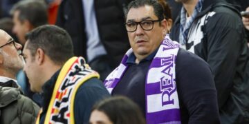 Aficionado del Real Valladolid en Mestalla