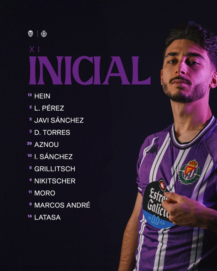 Alineaciones confirmadas en el Valencia - Real Valladolid 1 Glh cm6WkAA SpN