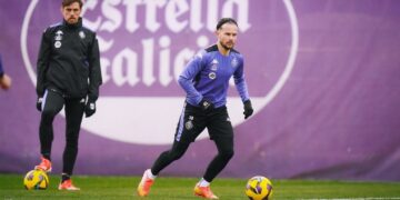 Entrenamiento del Real Valladolid. Iván Sánchez