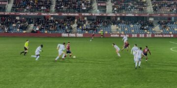 Pontevedra - Numancia, rajada Aitor Calle