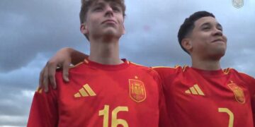 Miguel Redondo, con la selección