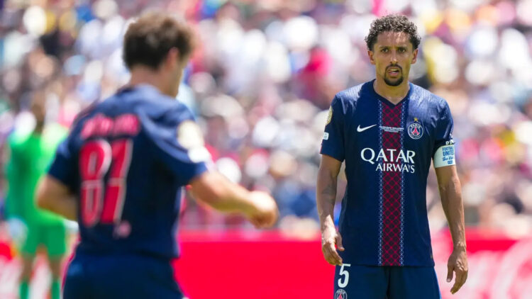 PSG – Inter de Miami: horario, canal y dónde ver por televisión hoy el partido del Mundial de Clubes 1 Marquinhos and Joao Neves in action for PSG against Atletico de Madrid 1