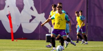 Chuki en un entrenamiento del Real Valladolid