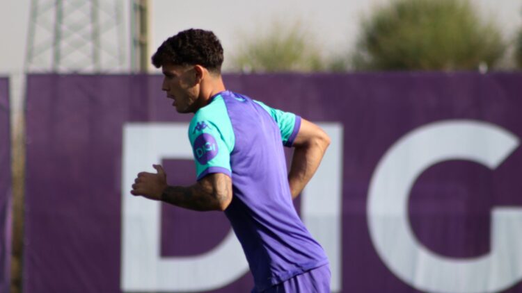 Trilli y Maroto son inscritos en la previa del Real Valladolid - Ceuta 1 Trilli en un entrenamiento Del Real Valladolid