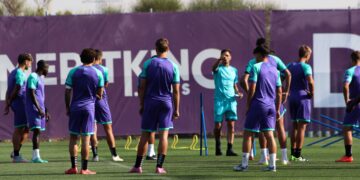 El Real Valladolid durante un entrenamiento
