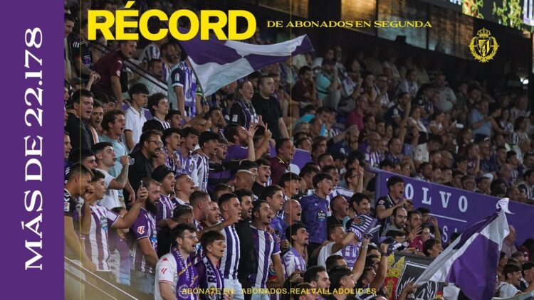 De récord: el Real Valladolid supera su mayor registro de abonados en Segunda 1 Récord de abonados en Segunda