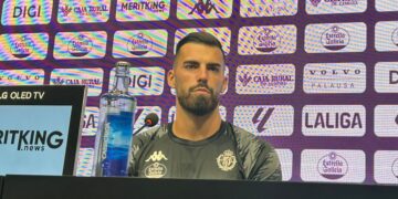 Guilherme Fernandes en la sala de prensa de Zorrilla