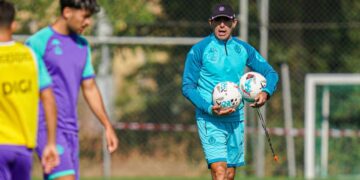 Guillermo Almada en un entrenamiento