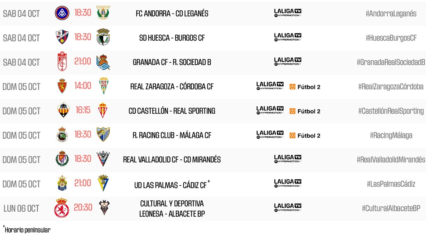 horario, derbi